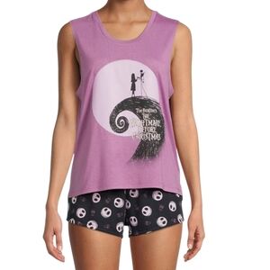 Disney Nightmare Before Christmas Matching Tank Top &  Shorts Pajamas Set